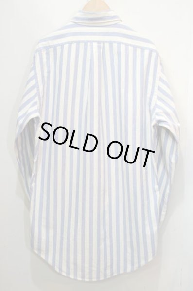 画像2: 90's POLO Ralph Lauren ストライプ柄 ボタンダウンシャツ (2)