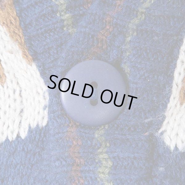 画像4: 80's Campus 総柄 アクリルニットカーディガン (4)