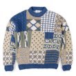 画像1: 90's VAN HEUSEN パッチワーク コットンニット "HAND KNIT" (1)