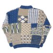 画像2: 90's VAN HEUSEN パッチワーク コットンニット "HAND KNIT" (2)