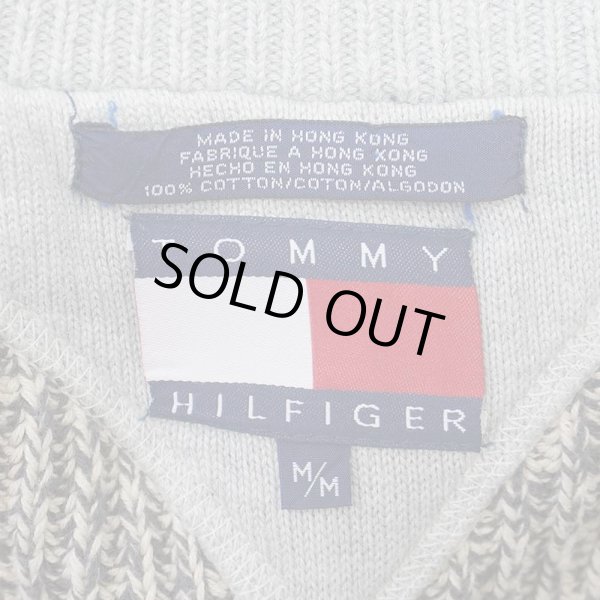 画像3: 90's TOMMY HILFIGER チェック柄 コットンニット (3)