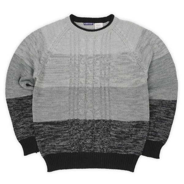 画像1: 90's PURITAN ケーブル編み アクリルニット (1)