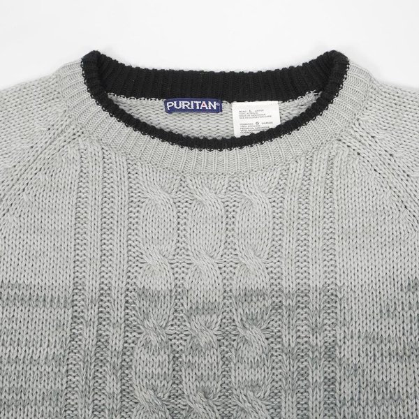 画像3: 90's PURITAN ケーブル編み アクリルニット (3)