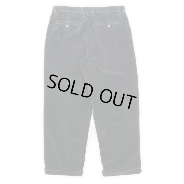 画像2: 00's ST.JOHN’S BAY 2タック太畝コーデュロイパンツ "BLACK / W34 L29" (2)