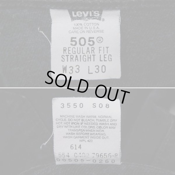 画像4: Early 00's Levi's 505 ブラックデニムパンツ “MADE IN USA / 実寸W32 L28” (4)