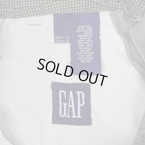 画像3: 90's OLD GAP 2タック チノトラウザー "W32 L30" (3)