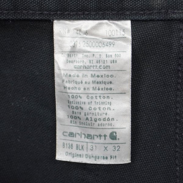 画像4: 00's Carhartt ダブルニー ダックペインターパンツ "B136 BLK" (4)