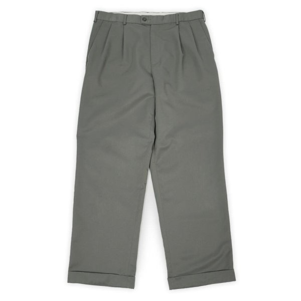 画像1: 00's DOCKERS 2タック ポリエステルトラウザー "OLIVE / W34 L30" (1)