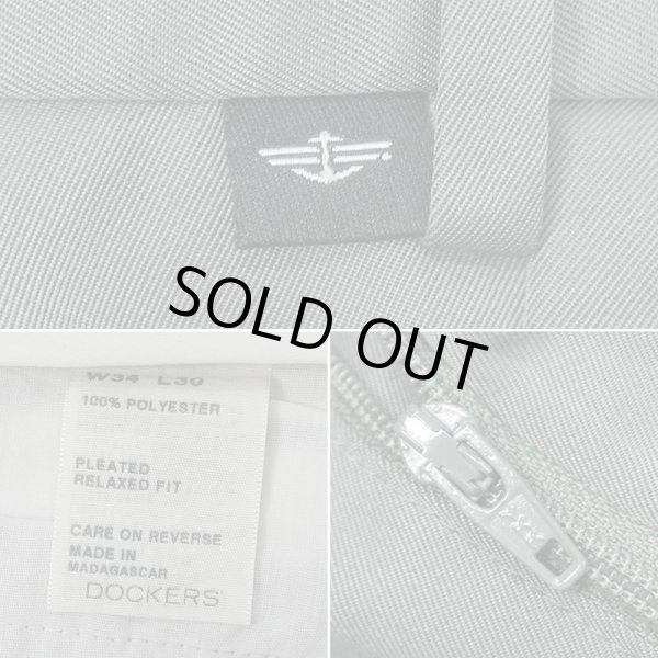 画像3: 00's DOCKERS 2タック ポリエステルトラウザー "OLIVE / W34 L30" (3)