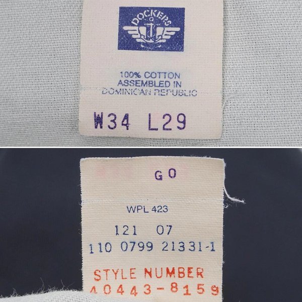 画像4: Late 90's DOCKERS 2タック チノトラウザー "BLACK / W34 L29" (4)