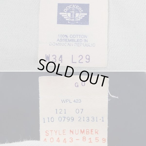 画像4: Late 90's DOCKERS 2タック チノトラウザー "BLACK / W34 L29" (4)