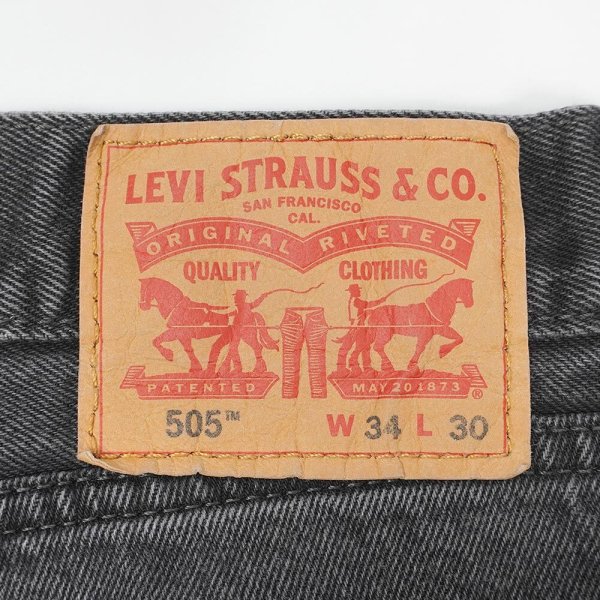 画像3: 00's Levi's 505 ブラックデニムパンツ "W34 L30" (3)