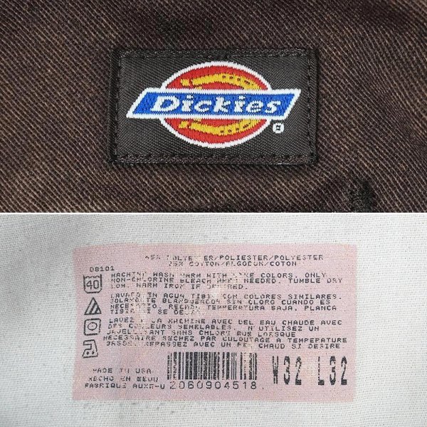 画像3: 90's Dickies 874 ワークパンツ "MADE IN USA / BROWN / W32 L32" (3)