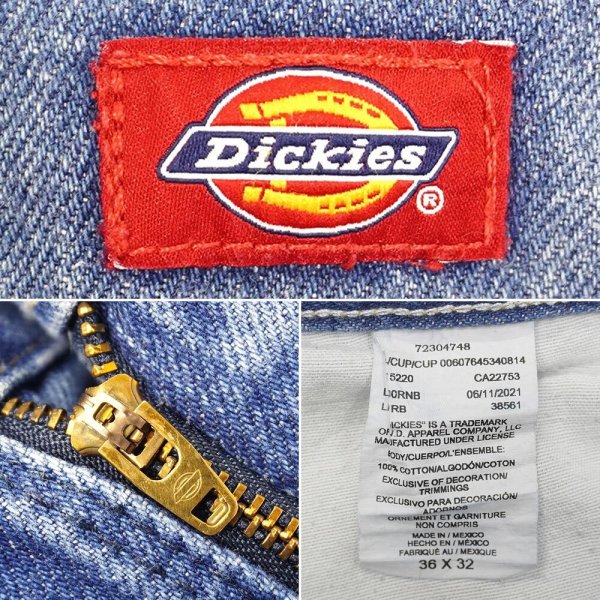 画像3: 00's Dickies ダブルニー デニムペインターパンツ "W36 L32" (3)