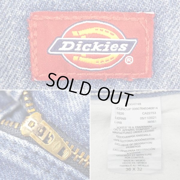 画像3: 00's Dickies ダブルニー デニムペインターパンツ "W36 L32" (3)