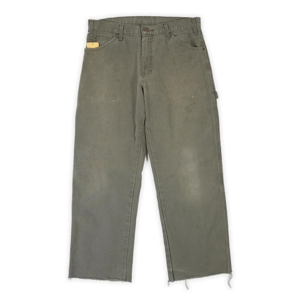 画像1: 00's Dickies ダックペインターパンツ "MOS GREEN / W35 L29相当" (1)