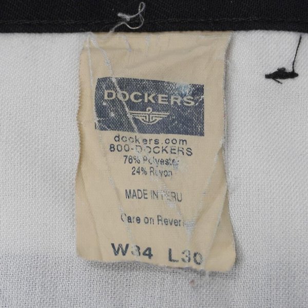 画像3: 00's DOCKERS 2タック スラックス "W34 L30 / BLACK" (3)