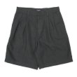 画像1: Early 00's DOCKERS 2タック コットンリネンショーツ "BLACK" (1)