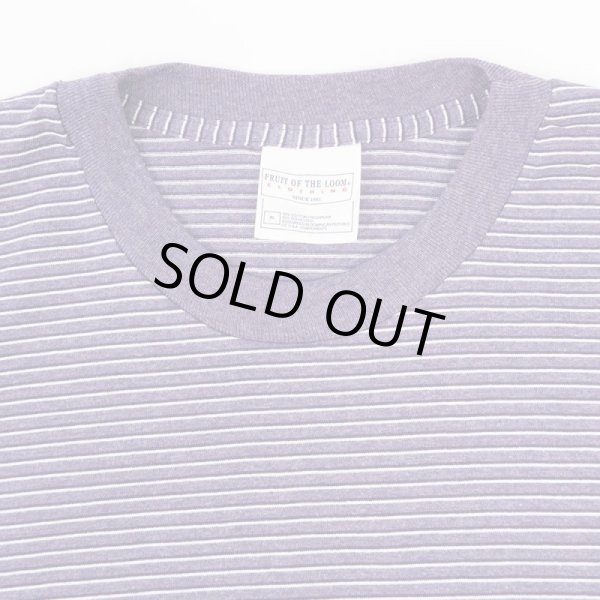 画像2: 90-00's FRUIT OF THE LOOM マルチボーダーTシャツ "PURPLE BASE" (2)