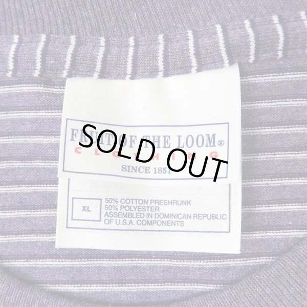 画像3: 90-00's FRUIT OF THE LOOM マルチボーダーTシャツ "PURPLE BASE" (3)