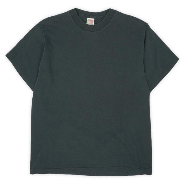 画像1: 90's Fruit of the loom ブランクTシャツ "MADE IN USA / FADE BLACK" (1)