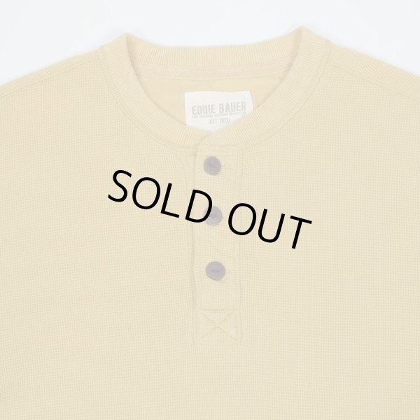 画像3: 00's Eddie Bauer ヘンリーネック サーマルカットソー (3)