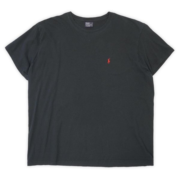 画像1: 90's Polo Ralph Lauren ロゴ刺繍Tシャツ "BLACK" (1)