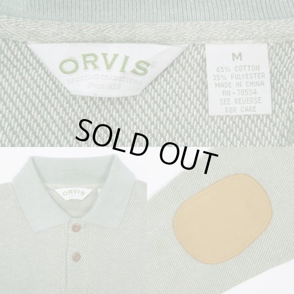 画像3: 90's ORVIS エルボーパッチ付き ポロスウェット (3)
