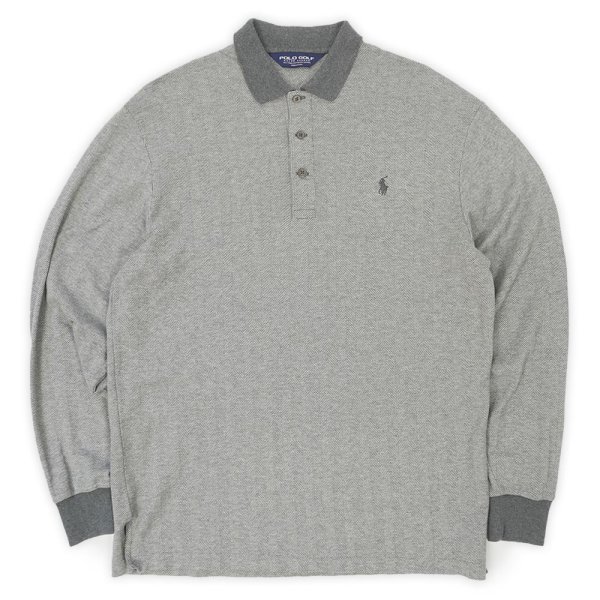 画像1: 90's Polo Ralph Lauren HBT L/S ポロシャツ "POLO GOLF" (1)