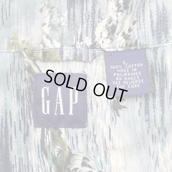 画像2: 00's OLD GAP コットンハワイアンシャツ (2)