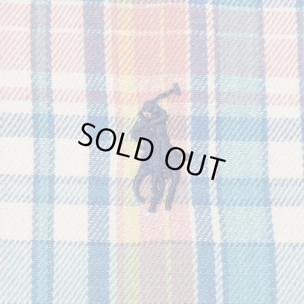 画像3: 90's Polo Ralph Lauren フランネル ボタンダウンシャツ "BLAIRE / MADRAS CHECK" (3)
