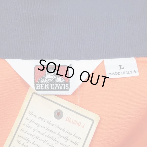 画像2: 00's BEN DAVIS S/S ハーフジップ ワークシャツ "MADE IN USA / DEADSTOCK / 2TONE" (2)