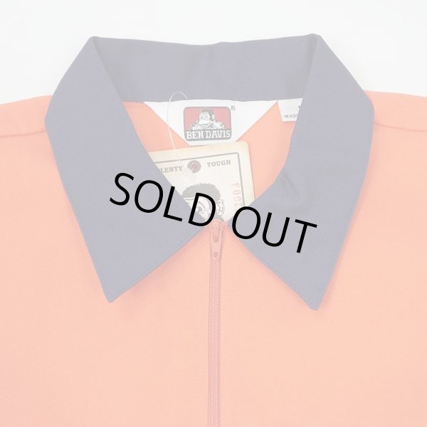 画像4: 00's BEN DAVIS S/S ハーフジップ ワークシャツ "MADE IN USA / DEADSTOCK / 2TONE" (4)