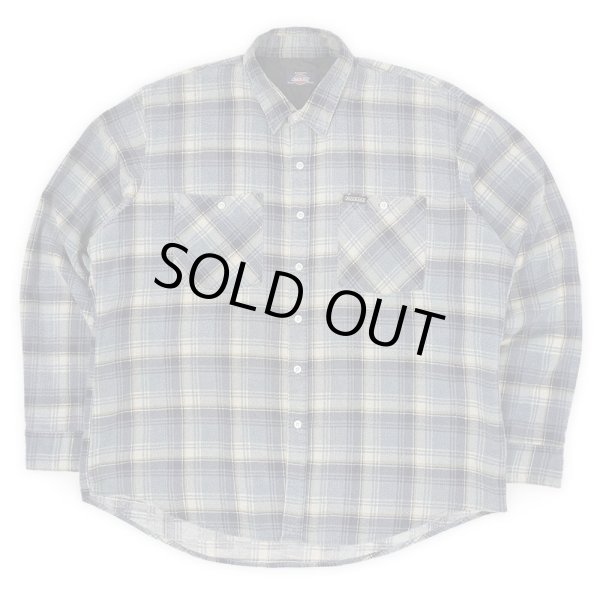 画像1: Early 90's Dickies プリントネルシャツ "Blue Plaid" (1)
