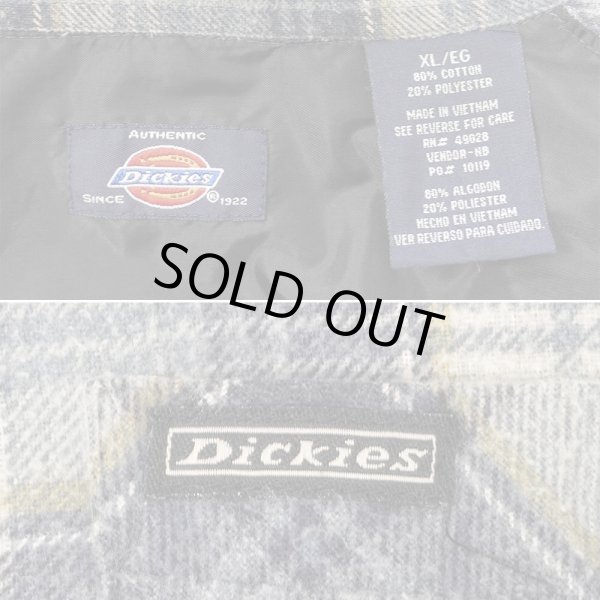 画像2: Early 90's Dickies プリントネルシャツ "Blue Plaid" (2)