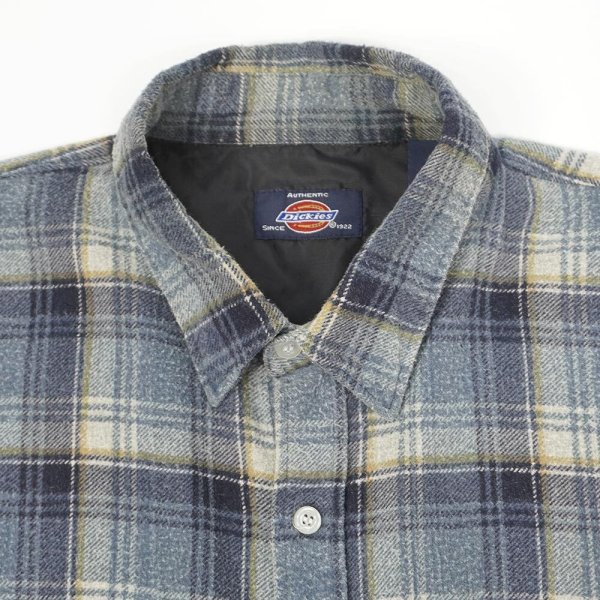 画像3: Early 90's Dickies プリントネルシャツ "Blue Plaid" (3)