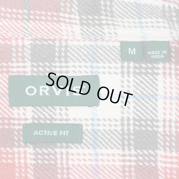 画像2: 00's ORVIS ヘビーネルシャツ "Faded Red Plaid" (2)