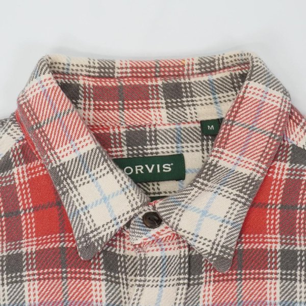 画像3: 00's ORVIS ヘビーネルシャツ "Faded Red Plaid" (3)