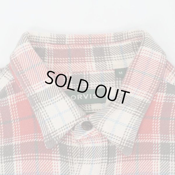 画像3: 00's ORVIS ヘビーネルシャツ "Faded Red Plaid" (3)