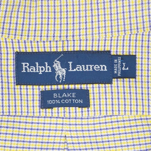 画像2: 90's Polo Ralph Lauren ボタンダウンシャツ "BLAKE / Yellow Plaid" (2)