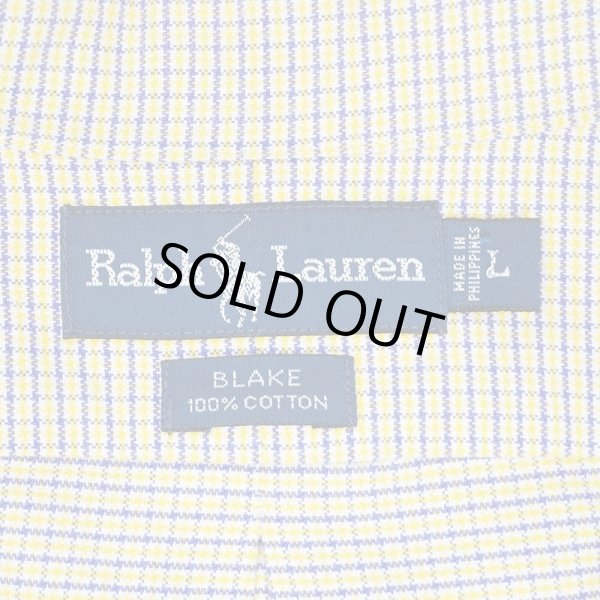 画像2: 90's Polo Ralph Lauren ボタンダウンシャツ "BLAKE / Yellow Plaid" (2)