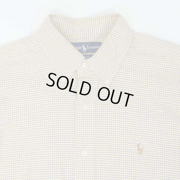 画像3: 90's Polo Ralph Lauren ボタンダウンシャツ "BLAKE / Yellow Plaid" (3)