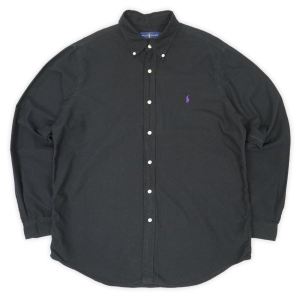 画像1: 00's Polo Ralph Lauren ボタンダウンシャツ "Black Oxford" (1)
