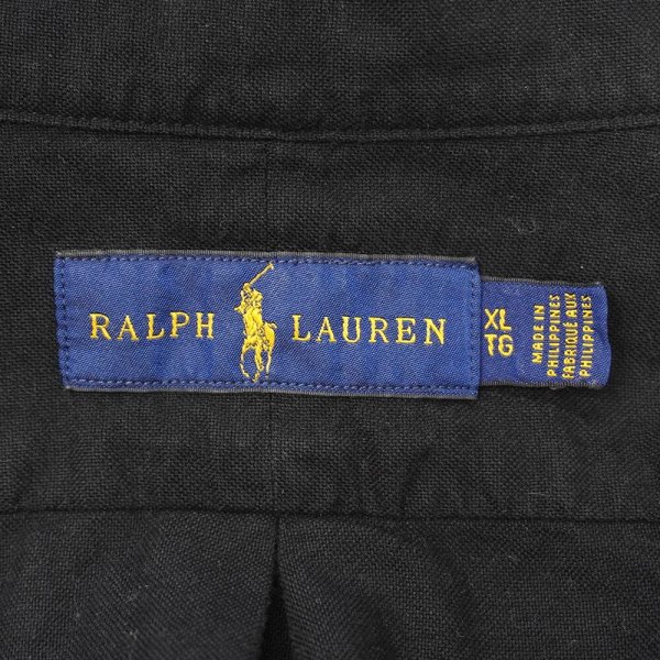 画像2: 00's Polo Ralph Lauren ボタンダウンシャツ "Black Oxford" (2)