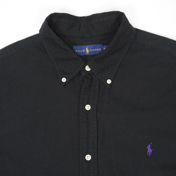 画像3: 00's Polo Ralph Lauren ボタンダウンシャツ "Black Oxford" (3)