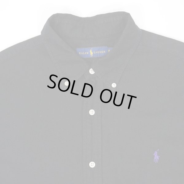 画像3: 00's Polo Ralph Lauren ボタンダウンシャツ "Black Oxford" (3)