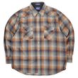画像1: 00's Pendleton ウールウエスタンシャツ "Ombre Plaid" (1)