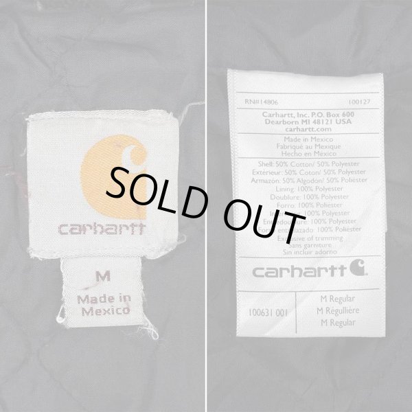 画像2: 00's Carhartt キルティングライナー フルジップ スウェットパーカー “FADE BLACK” (2)