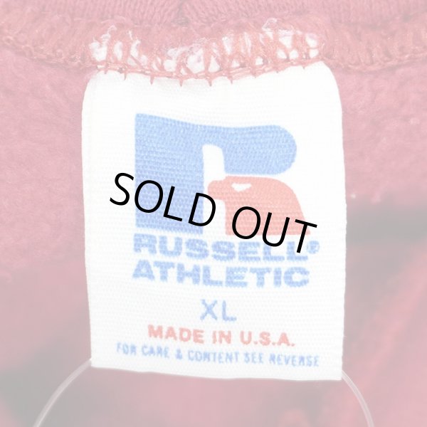 画像2: 80's RUSSELL ブランクスウェットパーカー "RED / MADE IN USA" (2)