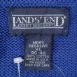 画像2: 90's LANDS' END ドリフターセーター "MADE IN USA / BLUE" (2)